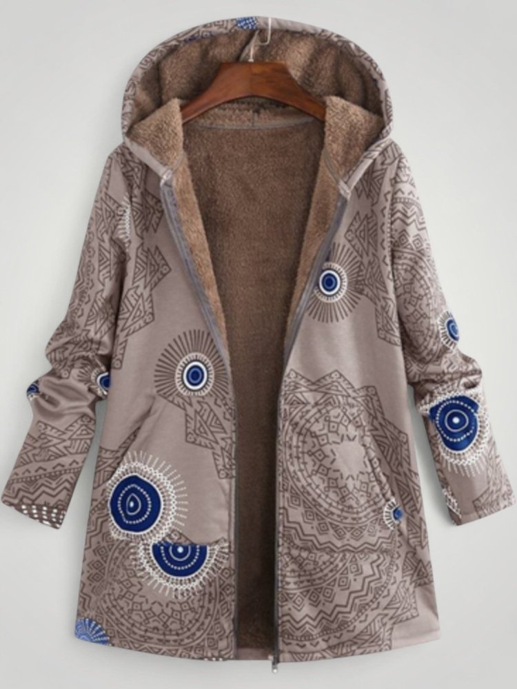 Manteau Hiver Femme Élégant avec Motif Floral 4 - Mode Lumière