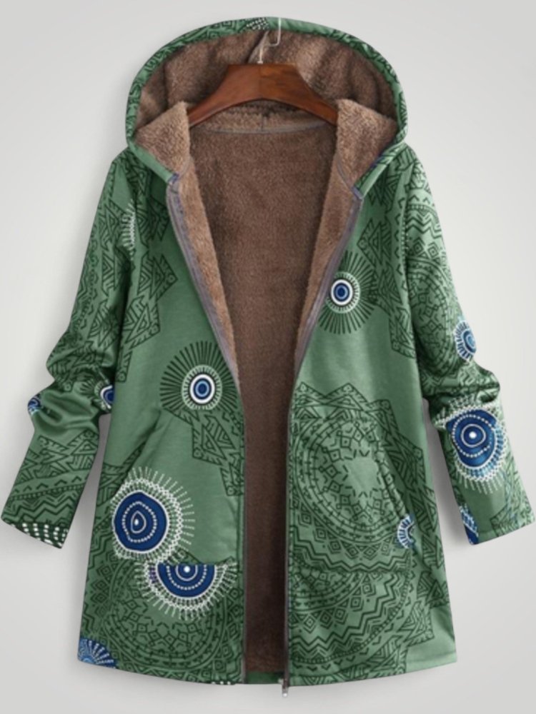 Manteau Hiver Femme Élégant avec Motif Floral 5 - Mode Lumière