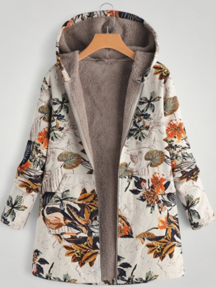 Manteau Hiver Femme Élégant avec Motif Floral 6 - Mode Lumière