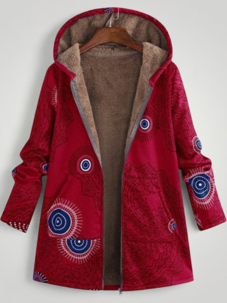 Manteau Hiver Femme Élégant avec Motif Floral 7 - Mode Lumière