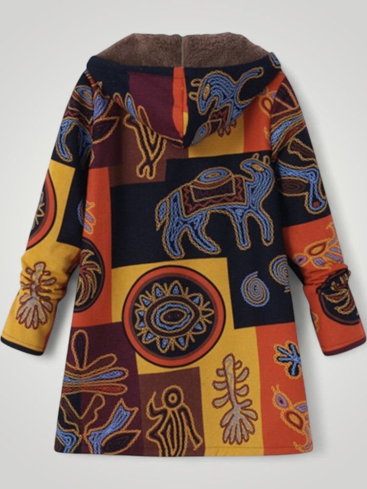 Manteau Hiver Femme Élégant avec Motif Floral 9 - Mode Lumière