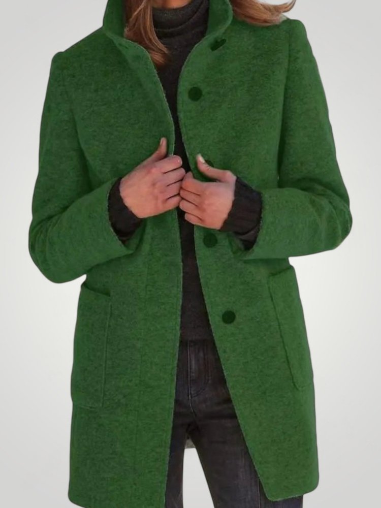 Manteau Long Élégant en Laine Mélangée 4 - Mode Lumière