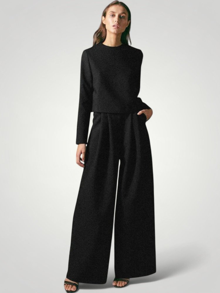 Ensemble Femme Élégant et Confortable avec Pantalon Large et Chemisier 3 - Mode Lumière