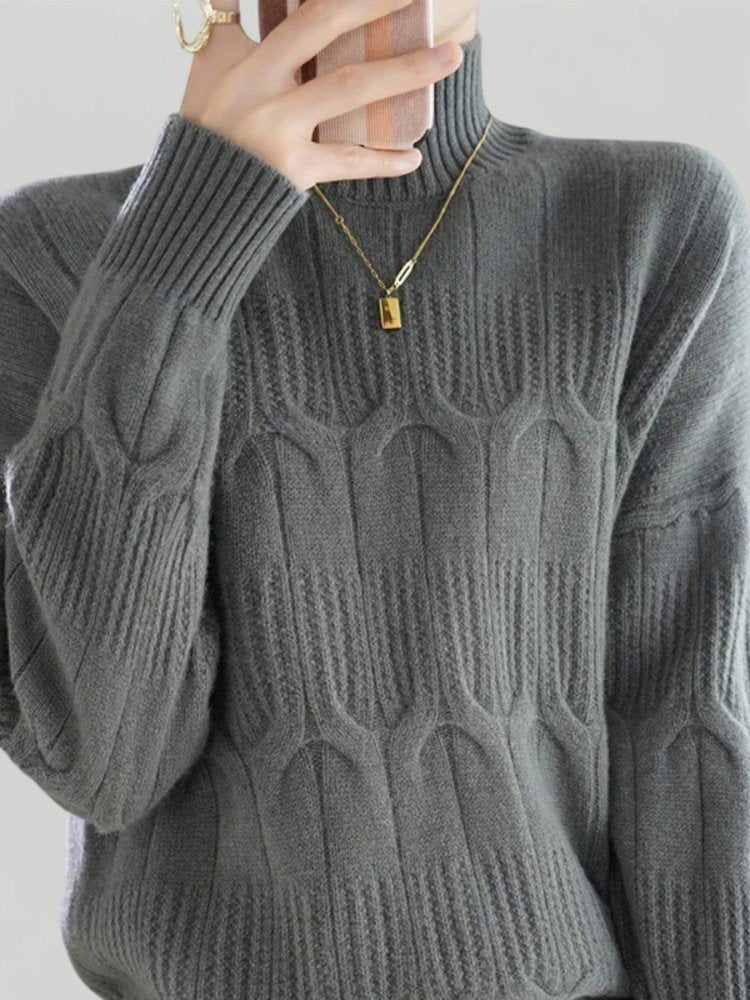 Pull Ample Épais au Col Rond Confortable 1 - Mode Lumière