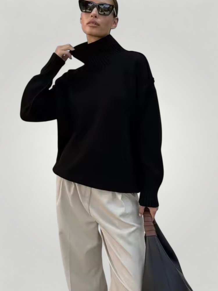 Pull Ample à Col Roulé Élégant 2 - Mode Lumière