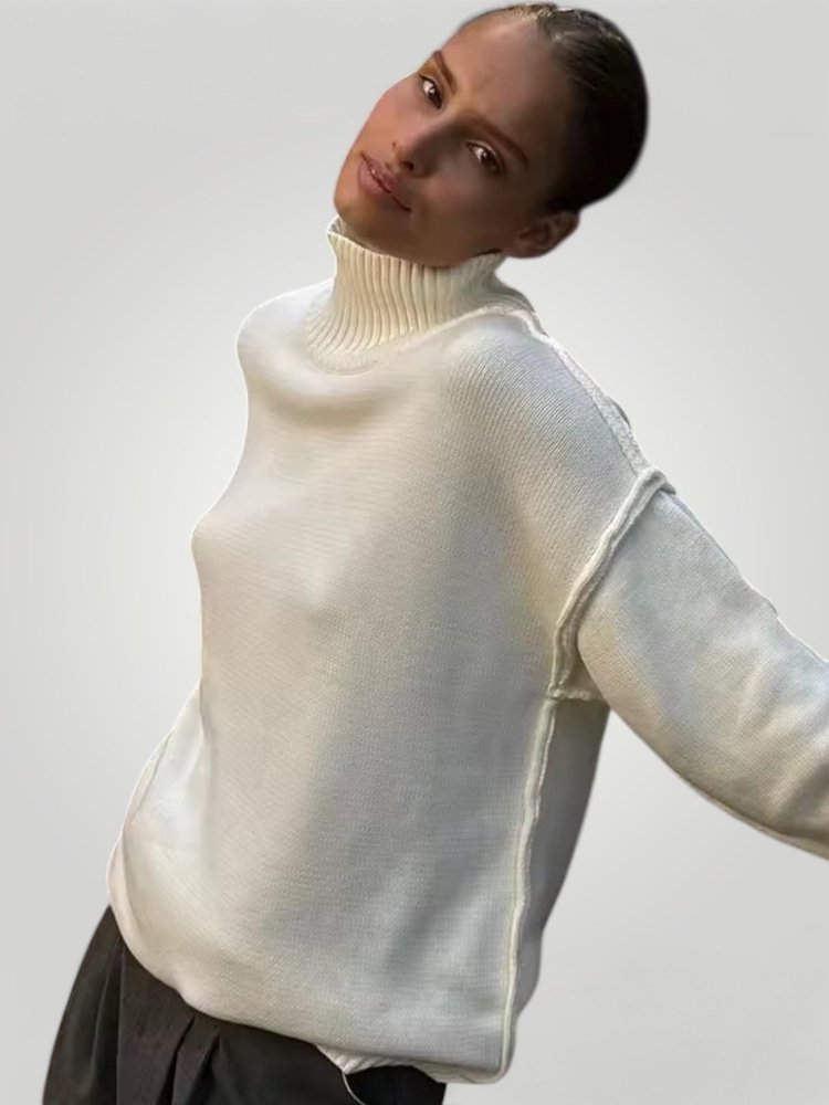 Pull Ample à Col Roulé Élégant 3 - Mode Lumière