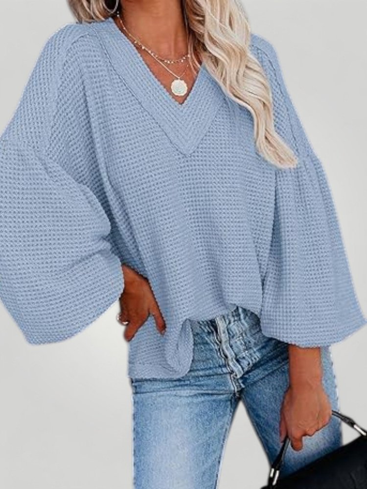 Pull Ample à Col V Élégant 2 - Mode Lumière