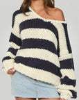 Pull Ample à Rayures Élégantes 1 - Mode Lumière