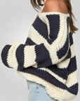 Pull Ample à Rayures Élégantes 2 - Mode Lumière
