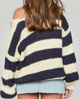 Pull Ample à Rayures Élégantes 3 - Mode Lumière