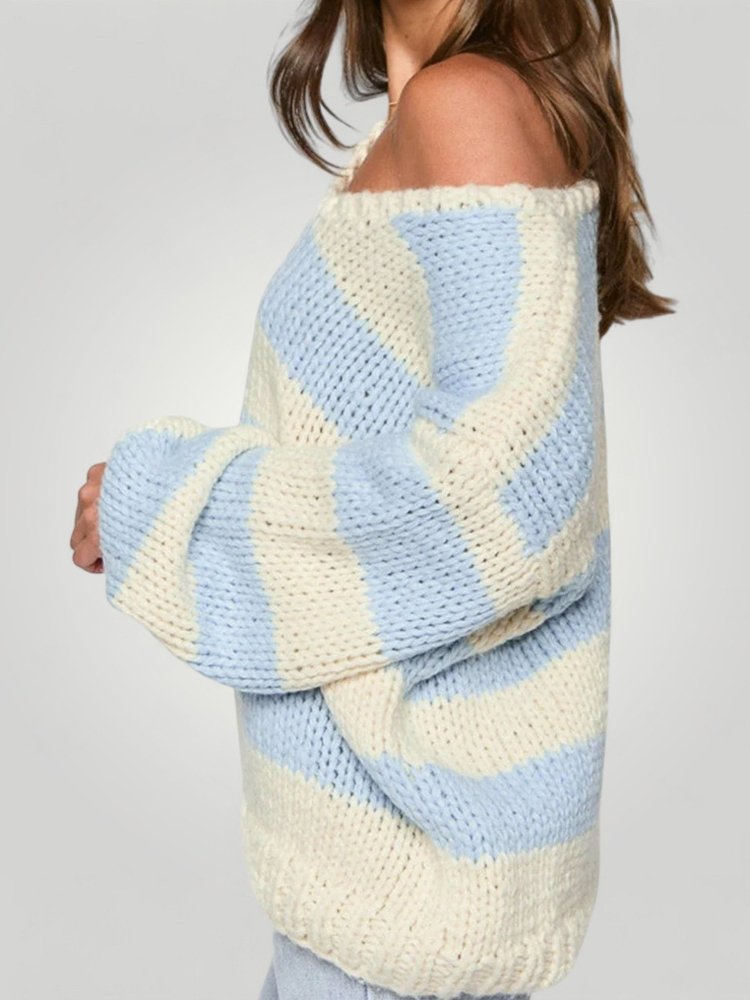 Pull Ample à Rayures Élégantes 5 - Mode Lumière