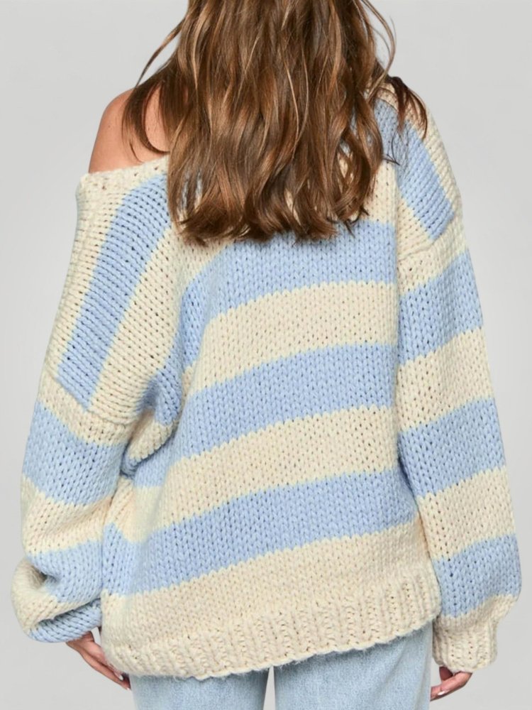 Pull Ample à Rayures Élégantes 6 - Mode Lumière