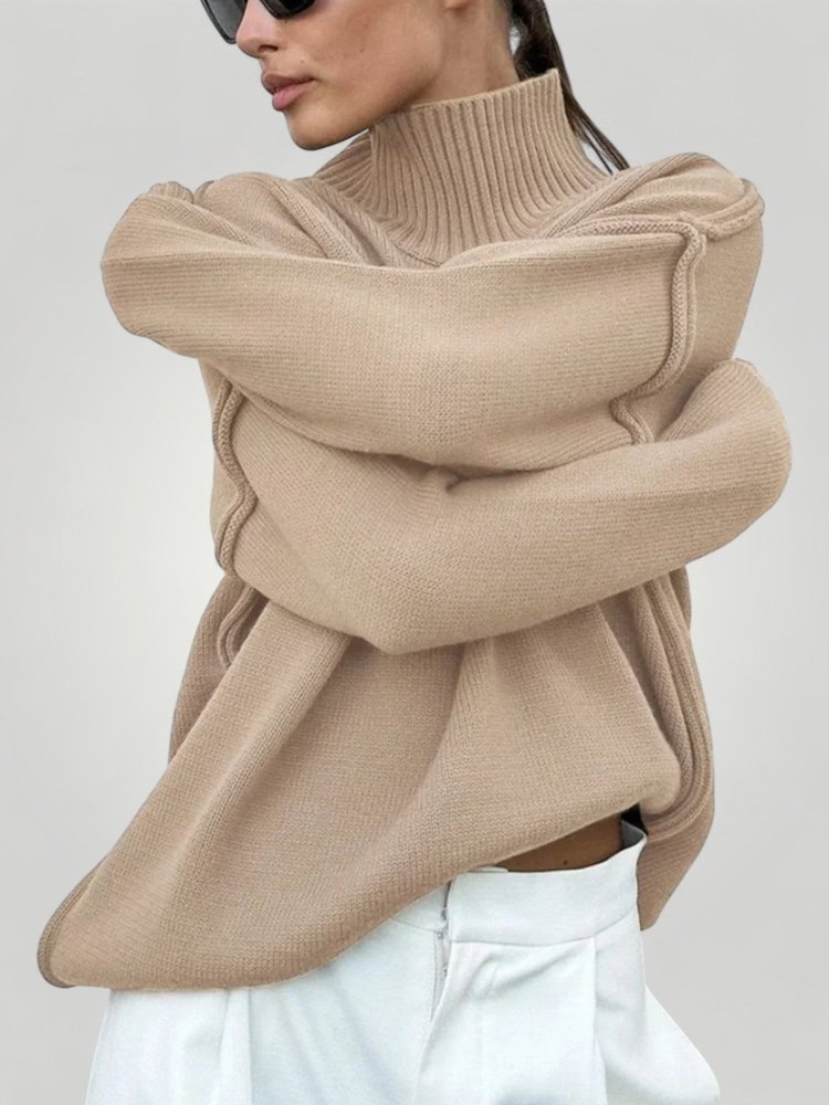 Pull Ample au Col Roulé Confortable 2 - Mode Lumière