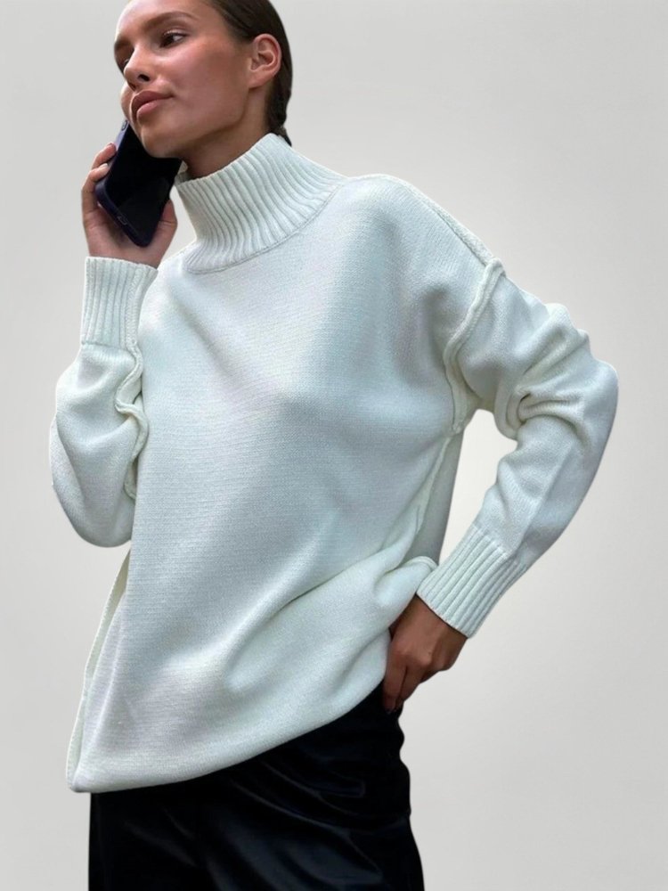 Pull Ample au Col Roulé Confortable 3 - Mode Lumière