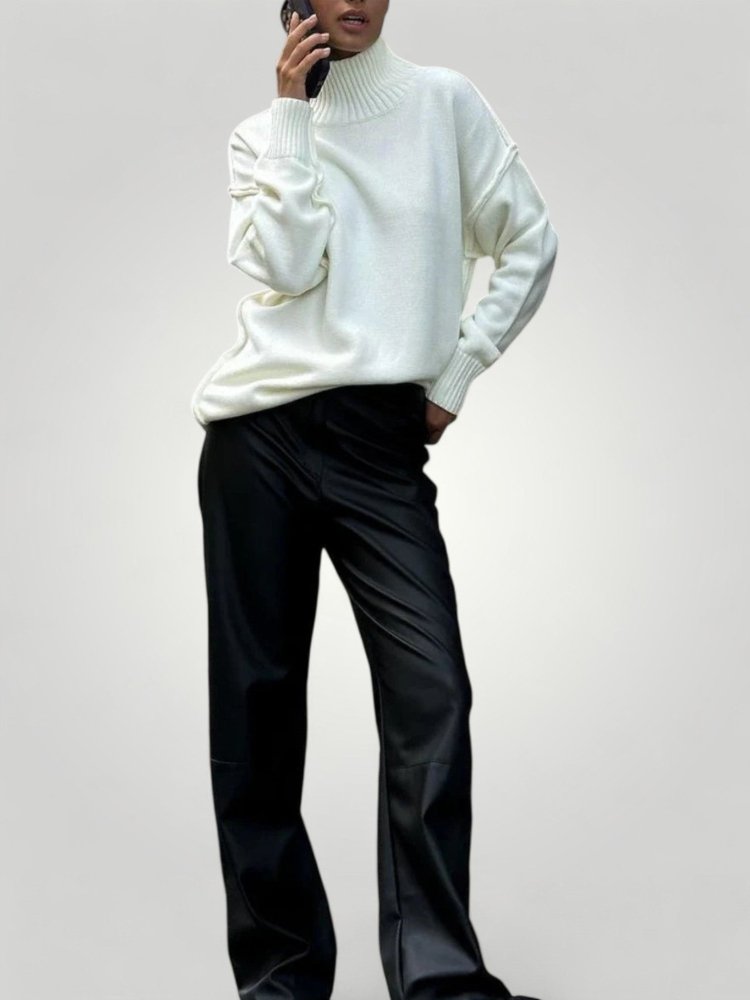 Pull Ample au Col Roulé Confortable 4 - Mode Lumière