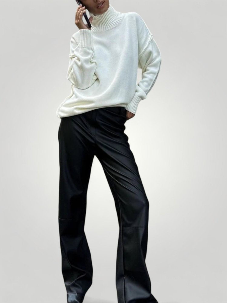Pull Ample au Col Roulé Confortable 5 - Mode Lumière