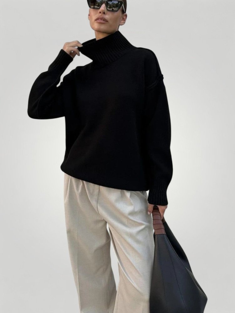 Pull Ample au Col Roulé Confortable 7 - Mode Lumière