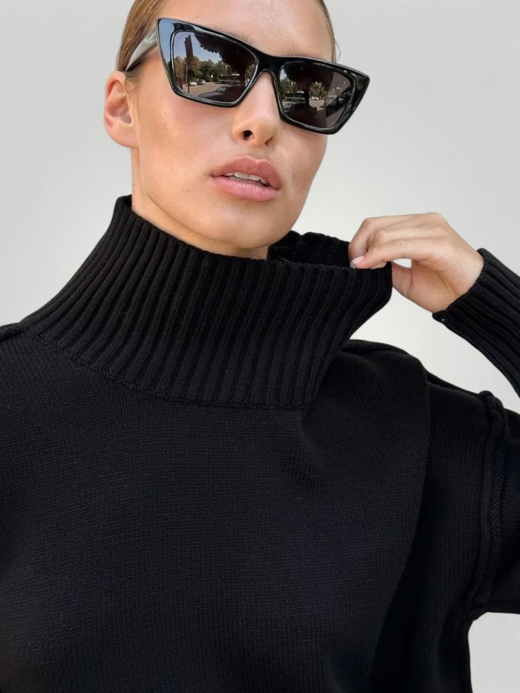 Pull Ample au Col Roulé Confortable 9 - Mode Lumière
