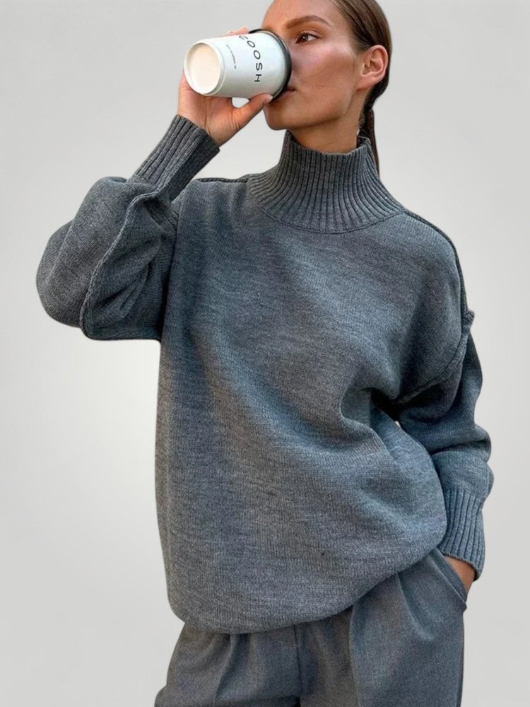 Pull Ample au Col Roulé Confortable 10 - Mode Lumière