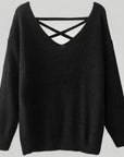 Pull Ample avec Dos Ouvert et Lacets 4 - Mode Lumière