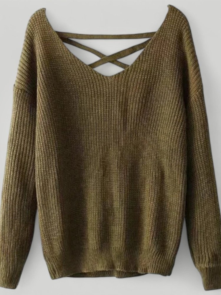 Pull Ample avec Dos Ouvert et Lacets 1 - Mode Lumière