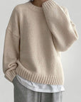Pull Ample en Maille Côtière Confortable 2 - Mode Lumière
