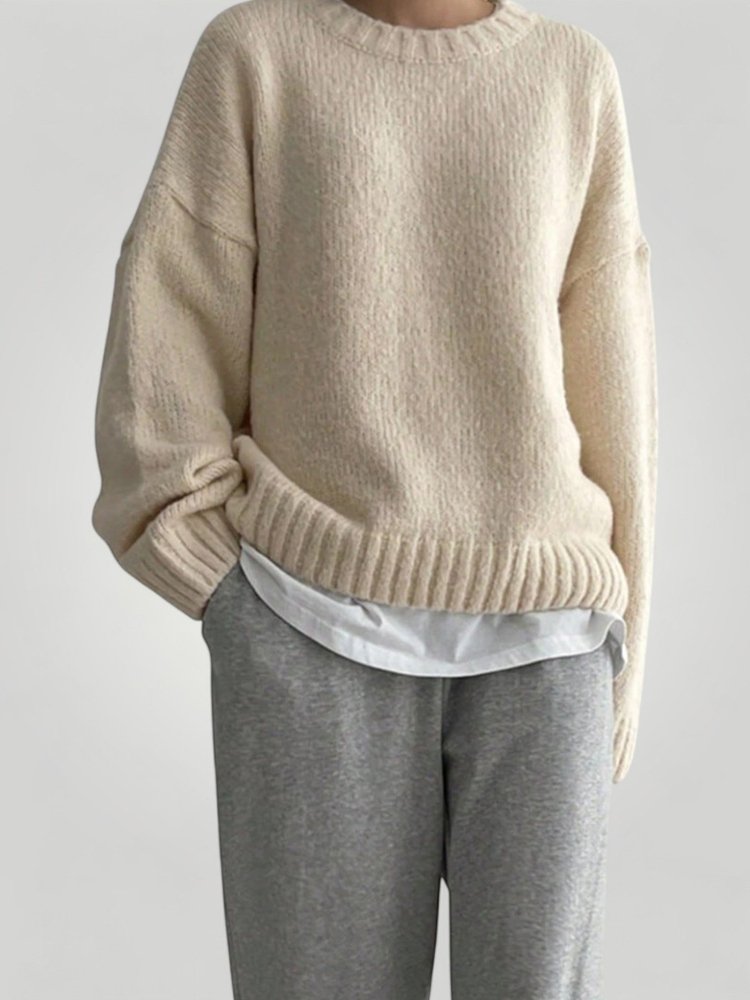 Pull Ample en Maille Côtière Confortable 3 - Mode Lumière