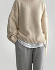Pull Ample en Maille Côtière Confortable 3 - Mode Lumière