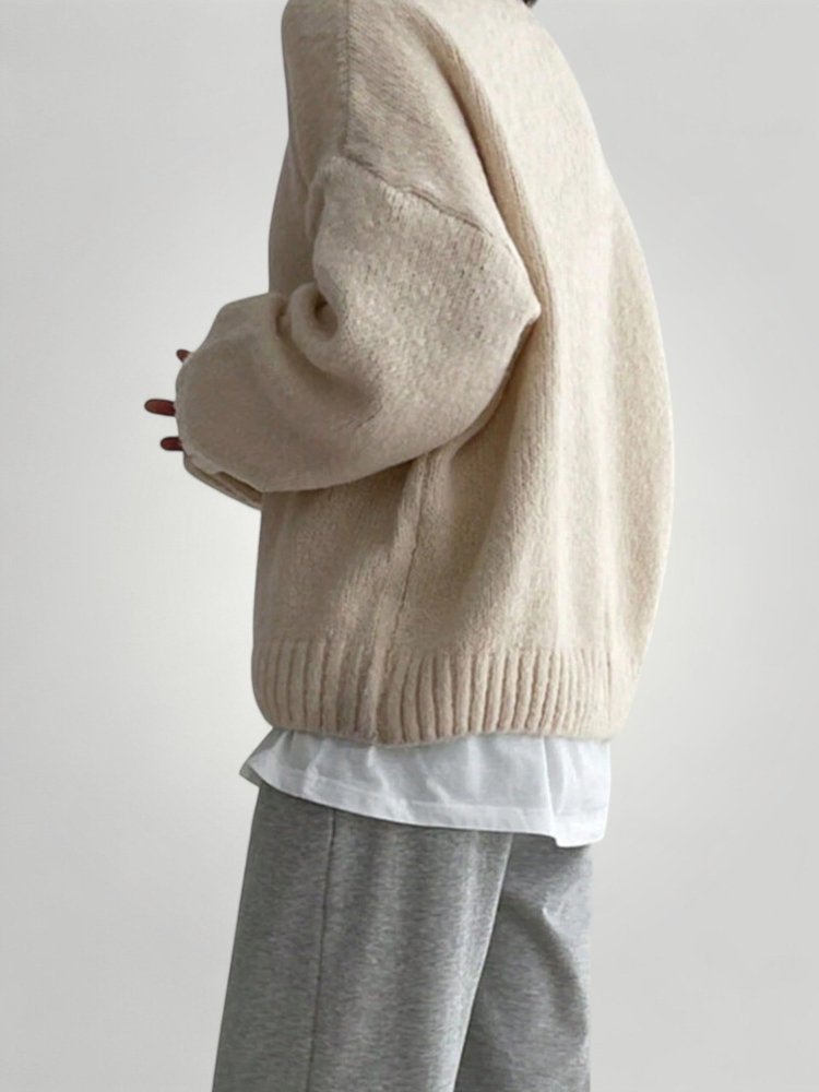 Pull Ample en Maille Côtière Confortable 4 - Mode Lumière