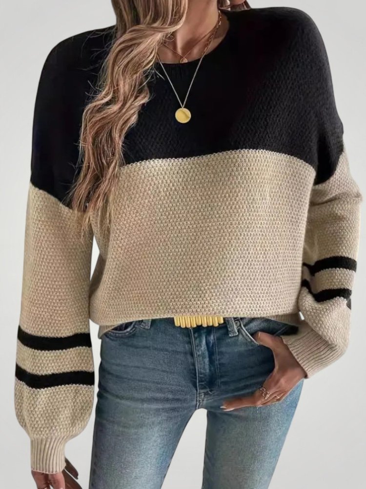 Pull Chic Décontracté avec Épaules Tombantes 1 - Mode Lumière