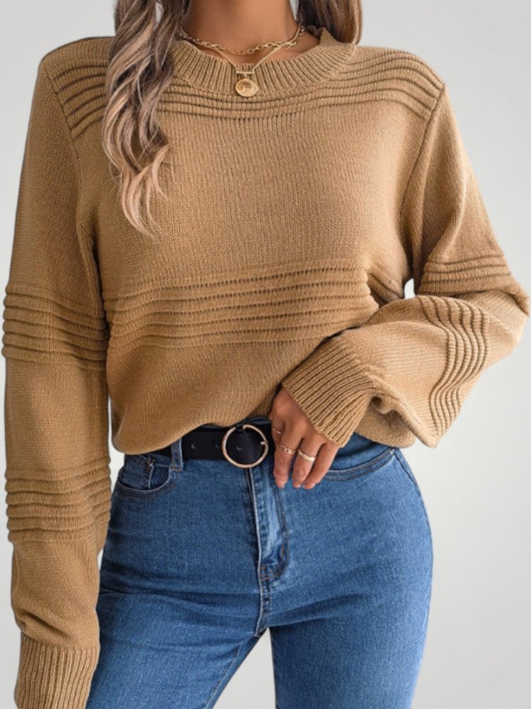 Pull Décontracté Chic en Tricot Doux 4 - Mode Lumière