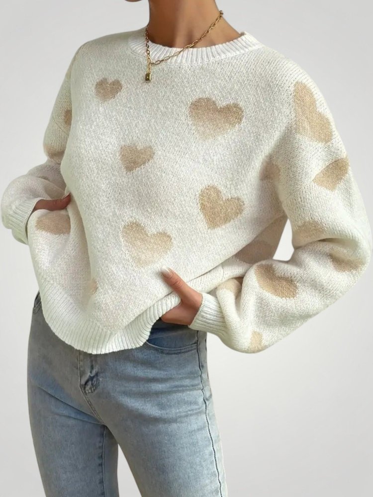 Pull à Motif Cœur Chic et Confortable 1 - Mode Lumière