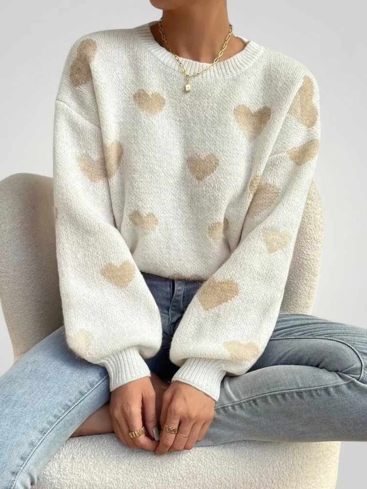 Pull à Motif Cœur Chic et Confortable 3 - Mode Lumière