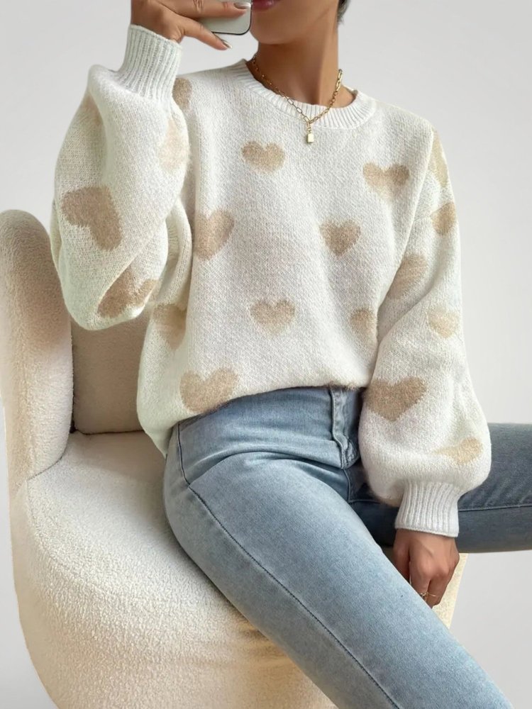 Pull à Motif Cœur Chic et Confortable 4 - Mode Lumière