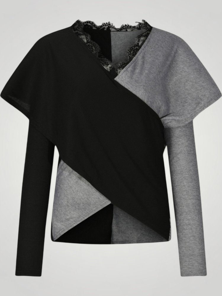 Pull Chic à Motif Croisé Confortable 3 - Mode Lumière