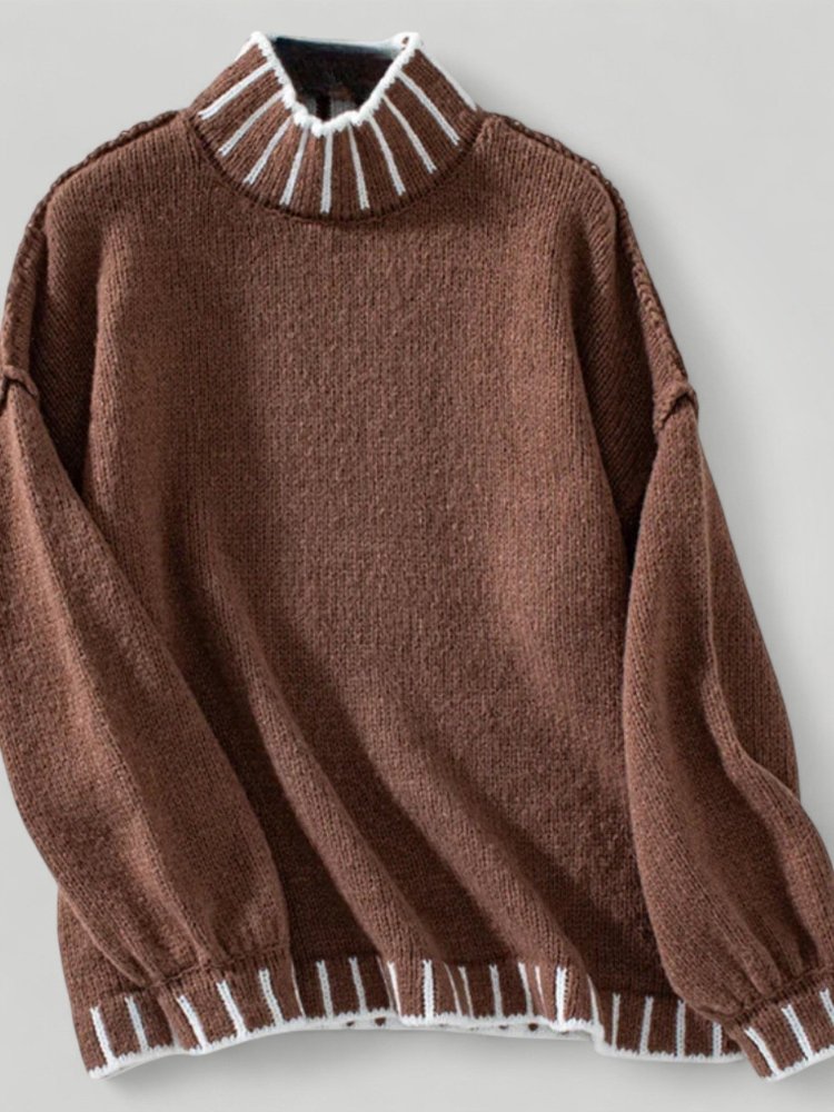Pull Col Montant Élégant pour Femme 3 - Mode Lumière