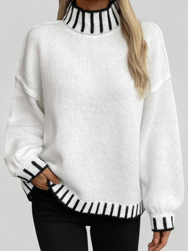 Pull Col Montant Élégant pour Femme 4 - Mode Lumière