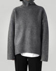 Pull Col Roulé Ample Femme Confort Élégant 2 - Mode Lumière