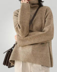 Pull Col Roulé Ample Femme Confort Élégant 3 - Mode Lumière