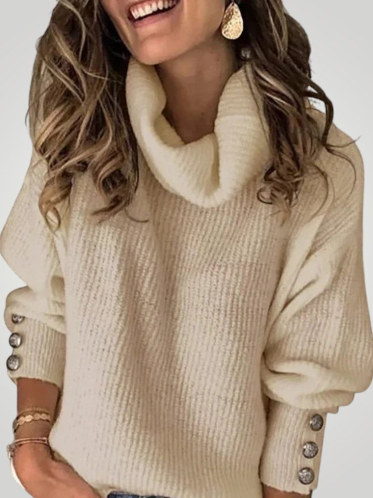 Pull à Col Roulé Élégant avec Détails Chics 6 - Mode Lumière