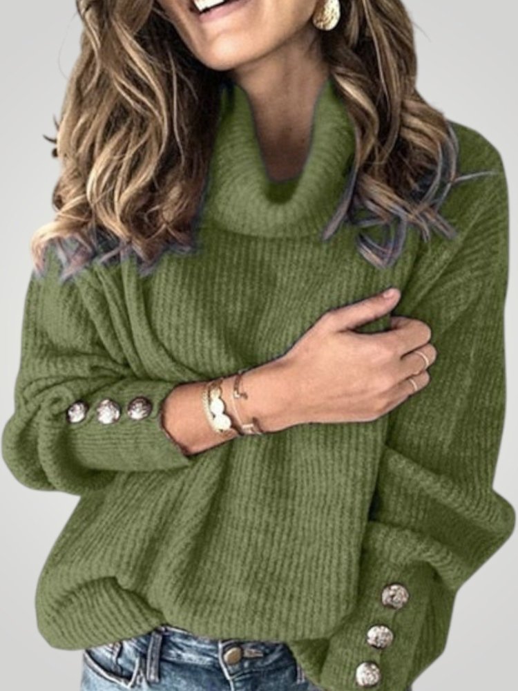 Pull à Col Roulé Élégant avec Détails Chics 5 - Mode Lumière