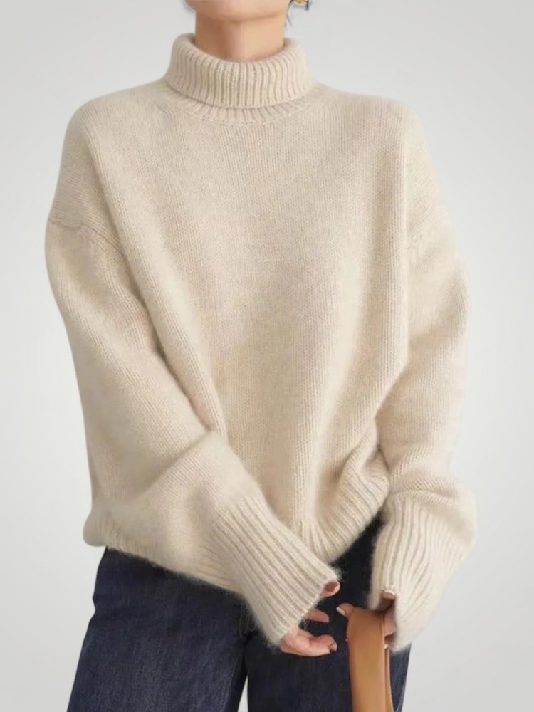Pull Col Roulé en Cachemire Élégant 1 - Mode Lumière