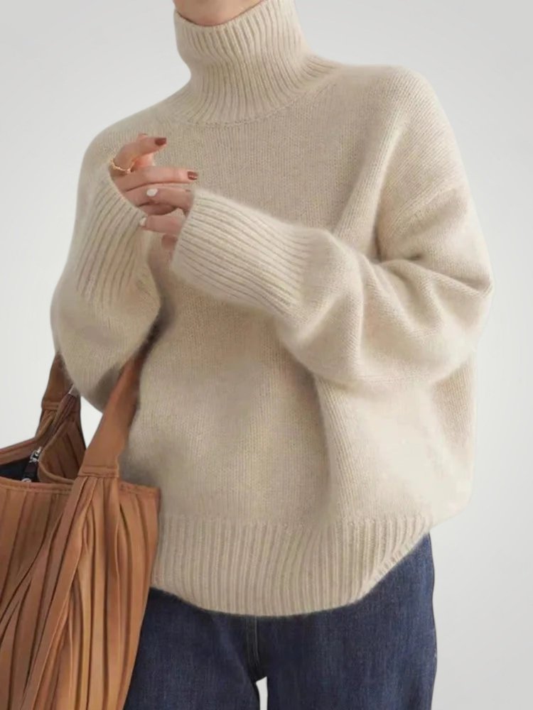 Pull Col Roulé en Cachemire Élégant 2 - Mode Lumière