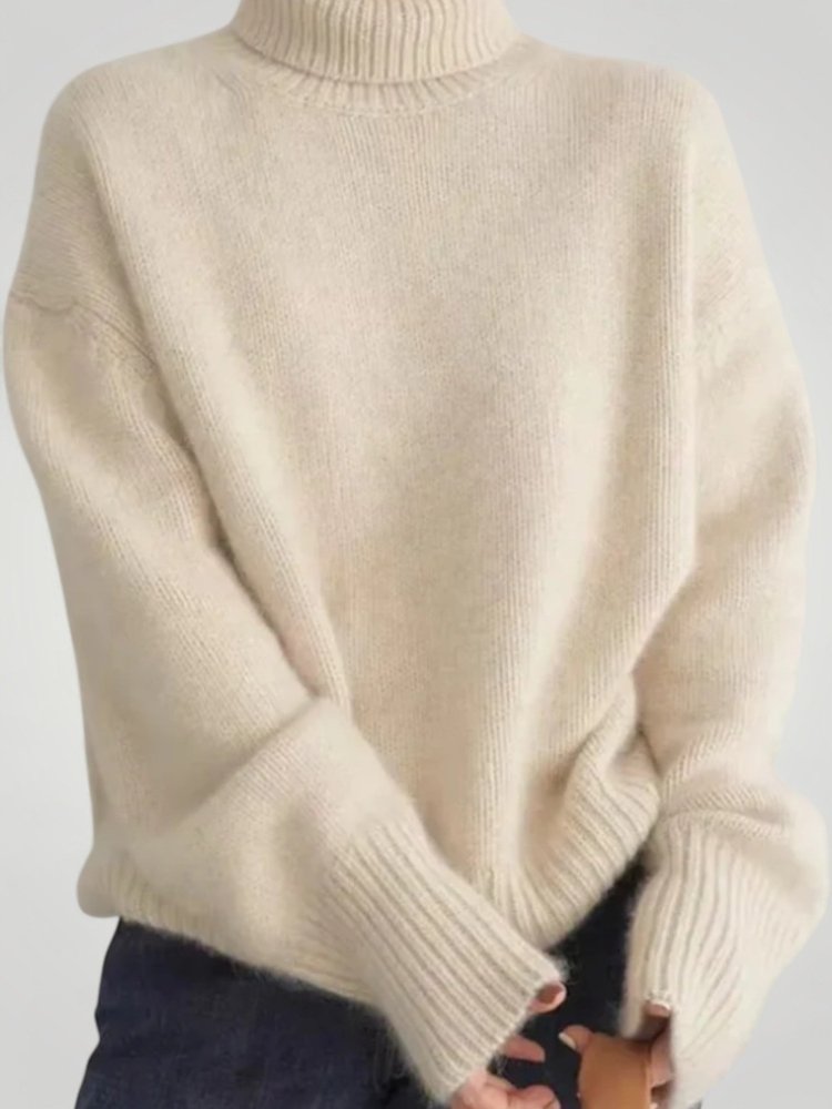 Pull Col Roulé en Cachemire Doux Élégant 2 - Mode Lumière