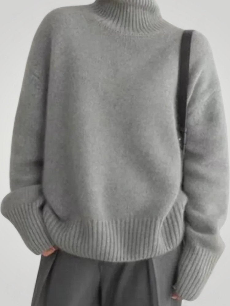 Pull Col Roulé en Cachemire Doux Élégant 3 - Mode Lumière
