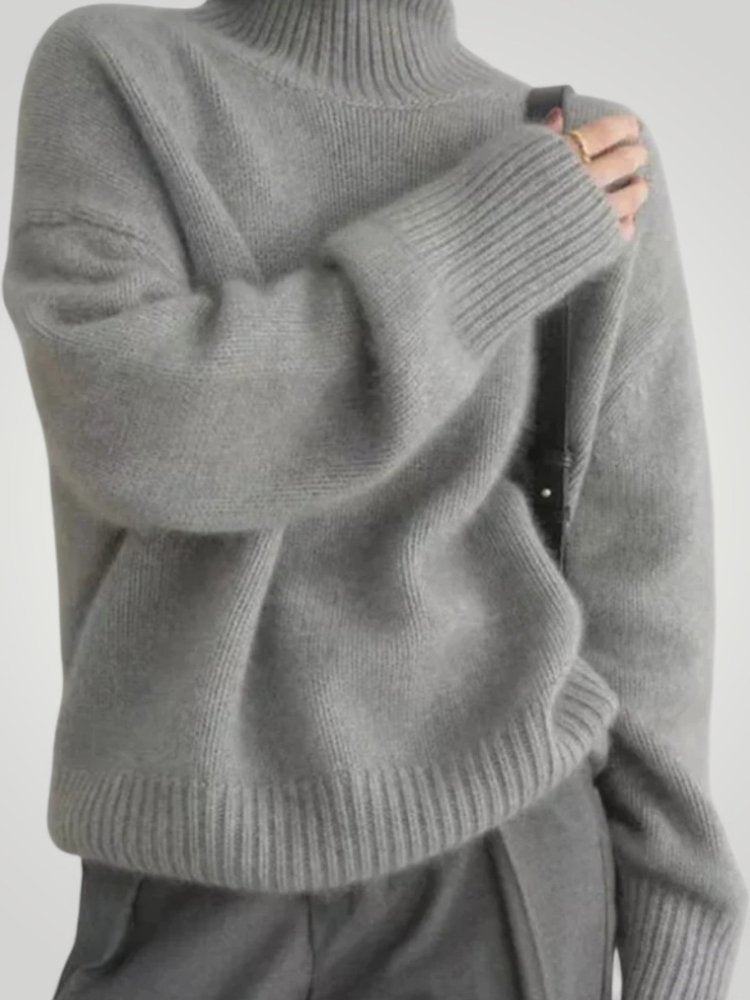 Pull Col Roulé en Cachemire Doux Élégant 4 - Mode Lumière