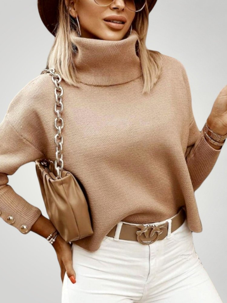 Pull à Col Roulé Élégant en Mélange de Laine 1 - Mode Lumière