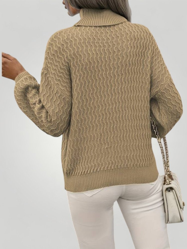 Pull Col Roulé Noir Femme Élégant et Confortable 4 - Mode Lumière