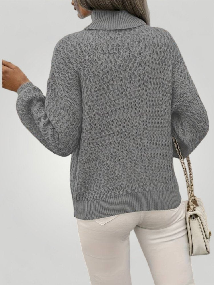Pull Col Roulé Noir Femme Élégant et Confortable 6 - Mode Lumière