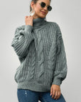 Pull Col Roulé Oversize Chic 3 - Mode Lumière